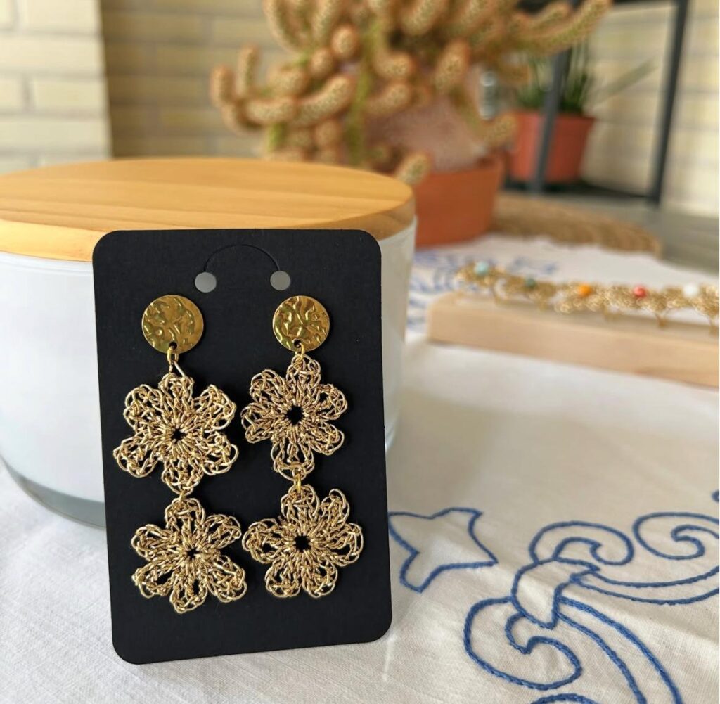 Pendientes Doble Flor